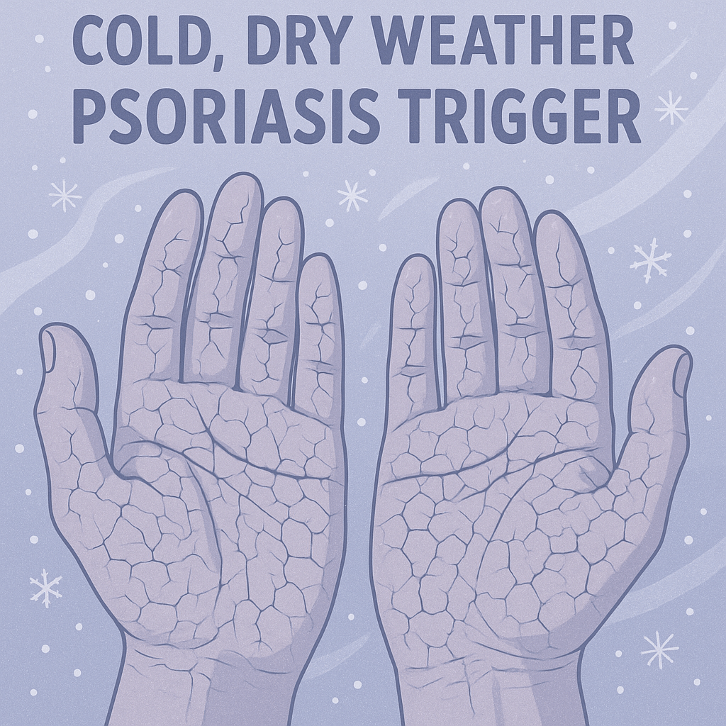 Aukstuma un sausuma trigeris ar saplaisājušām rokām